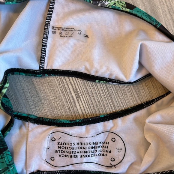 Shein Womens Swim Dress Size 5XL US 22 2 Piece Tropical Swim Dress w/bottom NWOT - Picture 4 of 6